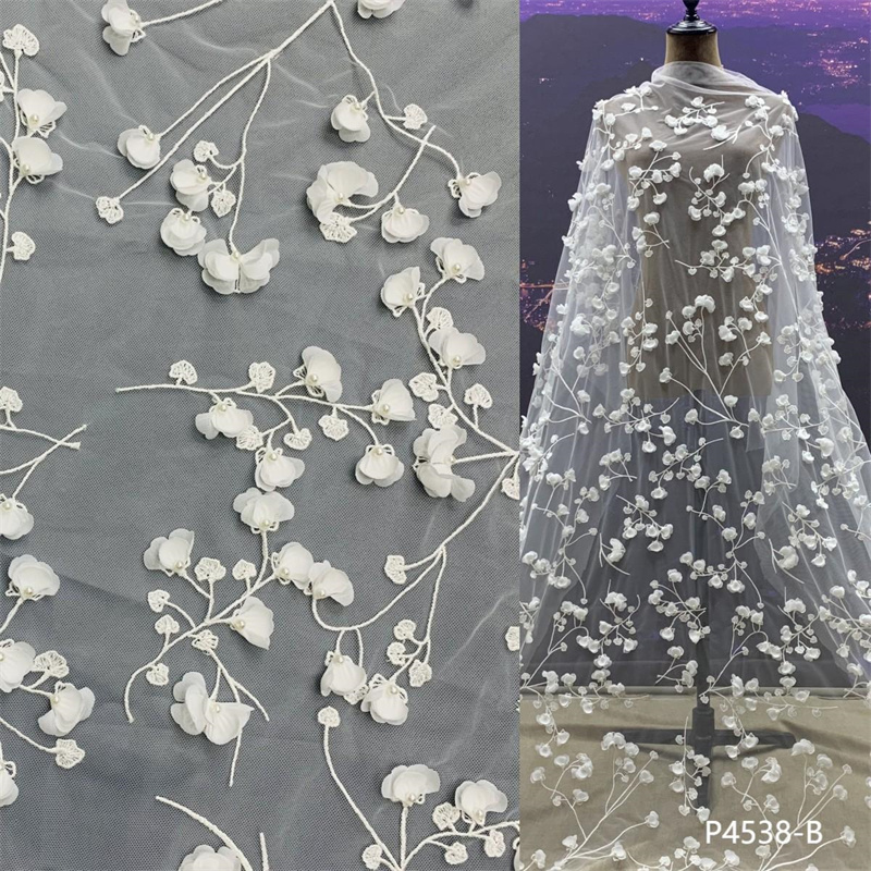 Low Price Unique Design Textile Fabric Handmade 3D Flowers for Wedding
