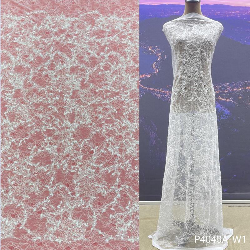 New Arrival Embroidery Lace Fabric Polyester Textile with Beads and Cording