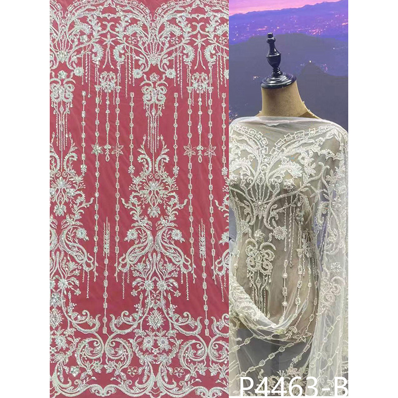  Luxurious Mesh Embroidery Fabric with Sequins 